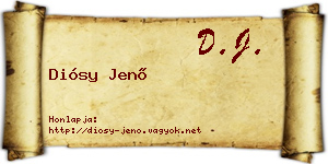 Diósy Jenő névjegykártya