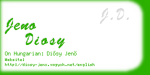 jeno diosy business card
