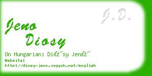 jeno diosy business card